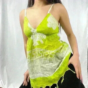 Tropical beach coverup  top/dress made of Batik Fabric